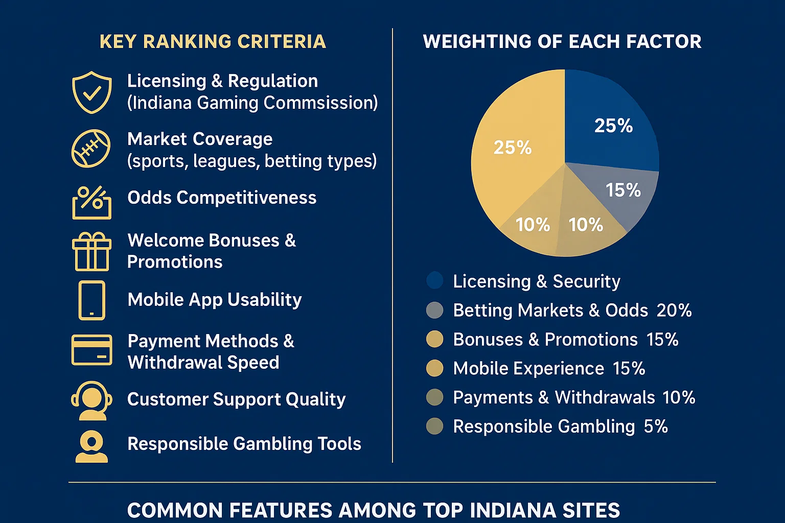 How We Ranked the Best Indiana Betting Sites